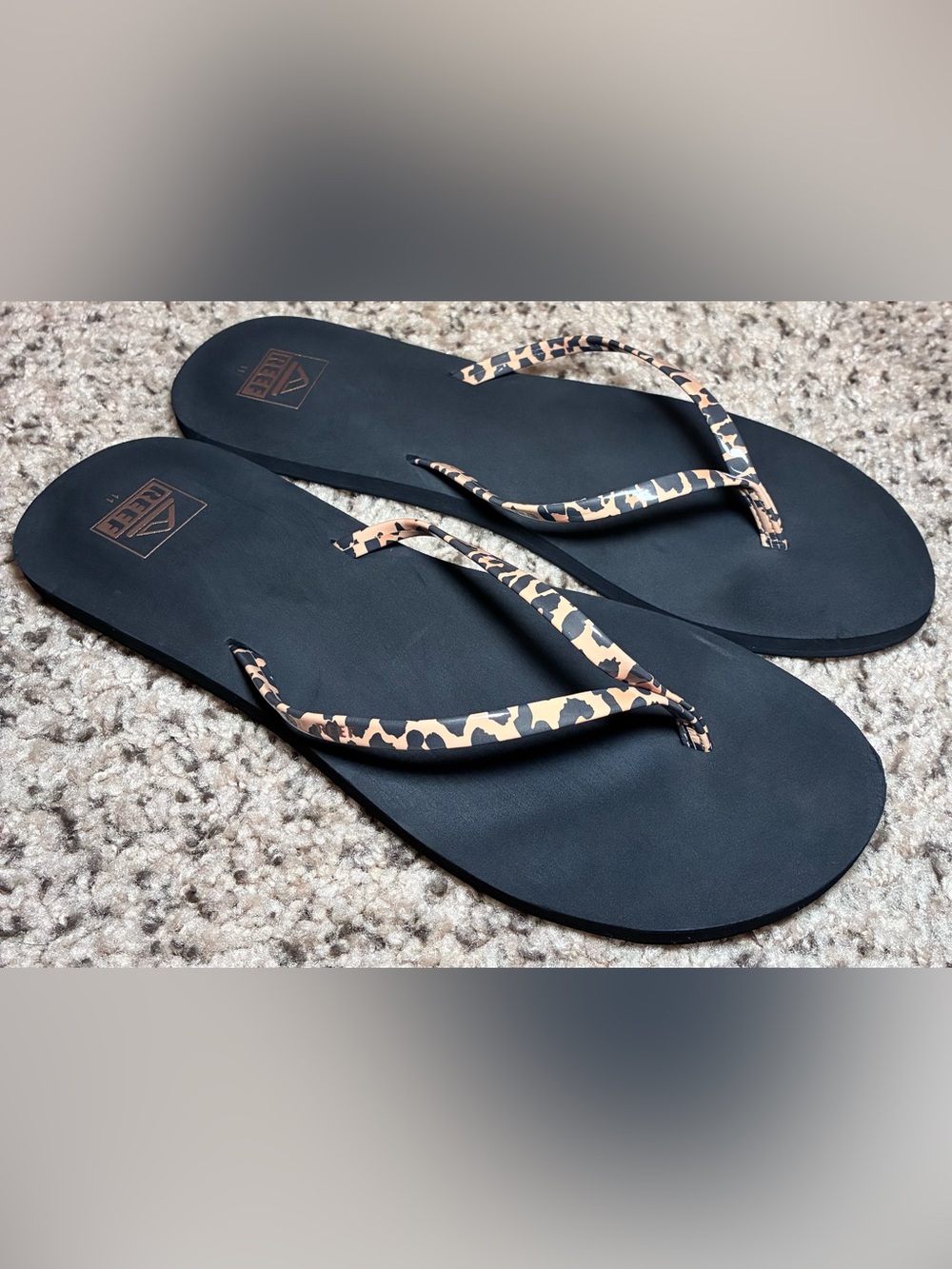 Reef Bliss Nights Thong Sandals Flip Flops S lip On Classic Leopard Women’s 11
